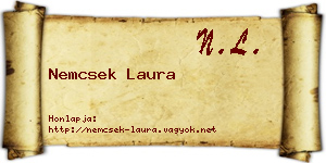 Nemcsek Laura névjegykártya